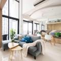 The Trilinq Condo by Free Space Intent | Product Seen: [Adik – Wood Chair, Putin Dining Table – W1400 & Tempo 3-in-1 Coffee Table]